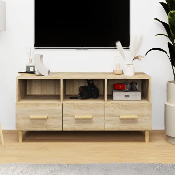 Gossi comoda tv, stejar sonoma, 102x36x50 cm, lemn compozit