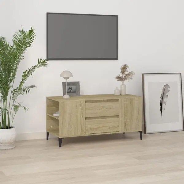 Gossi comoda tv, stejar sonoma, 102x44,5x50 cm, lemn prelucrat