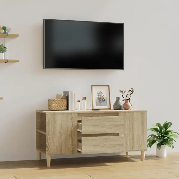 Gossi comoda tv, stejar sonoma, 102x44,5x50 cm, lemn prelucrat