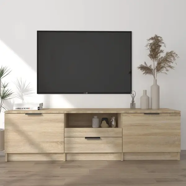 Gossi comoda tv, stejar sonoma, 140x35x40 cm, lemn prelucrat