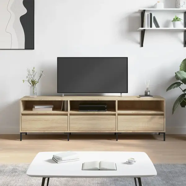 Gossi comoda tv, stejar sonoma, 150x30x44,5 cm, lemn prelucrat