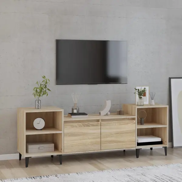 Gossi comoda tv, stejar sonoma, 160x35x55 cm, lemn prelucrat