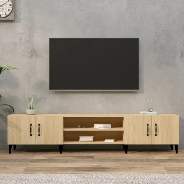Gossi comoda tv, stejar sonoma, 180x31,5x40 cm, lemn prelucrat
