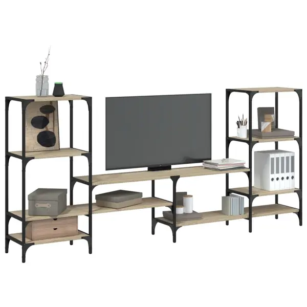 Gossi comoda tv, stejar sonoma, 206,5x28,5x95 cm, lemn compozit