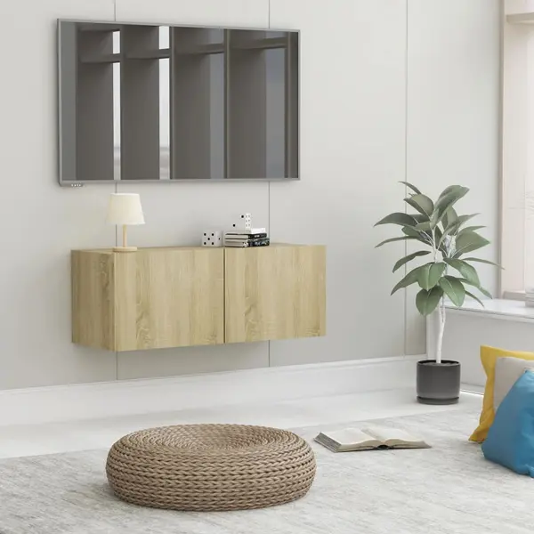 Gossi comoda tv, stejar sonoma, 80 x 30 x 30 cm, lemn prelucrat