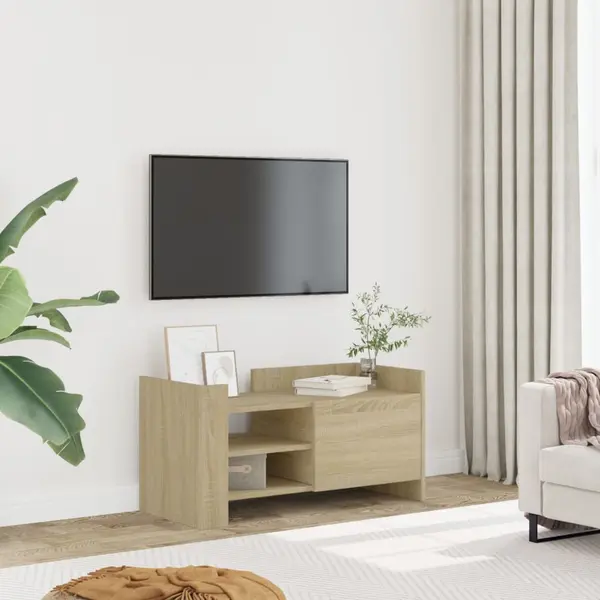 Gossi comoda tv, stejar sonoma, 80x35x40 cm, lemn prelucrat