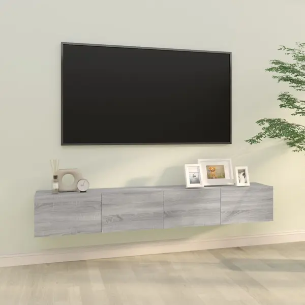 Gossi comode tv, 2 buc., gri sonoma, 100x30x30 cm, lemn prelucrat