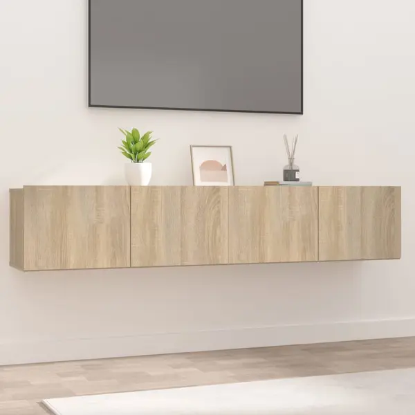Gossi comode tv, 2 buc., stejar sonoma, 80x30x30 cm, lemn compozit