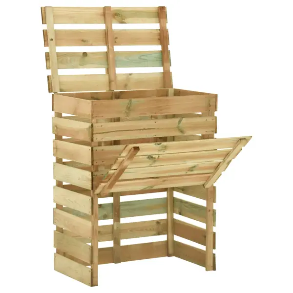 Gossi compostor de gradina din sipci, 80x50x100 cm, lemn pin tratat