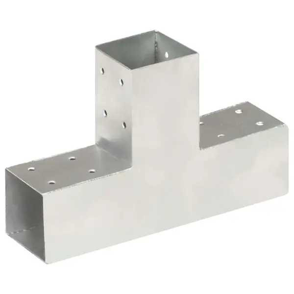 Gossi conector de grinda, forma t, 71 x 71 mm, metal galvanizat