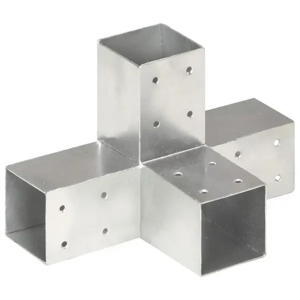 Gossi conector de grinda, forma x, 71 x 71 mm, metal galvanizat