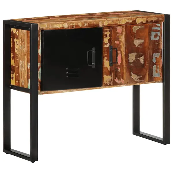 Gossi consola multicolor 90x35x75 cm lemn masiv recuperat