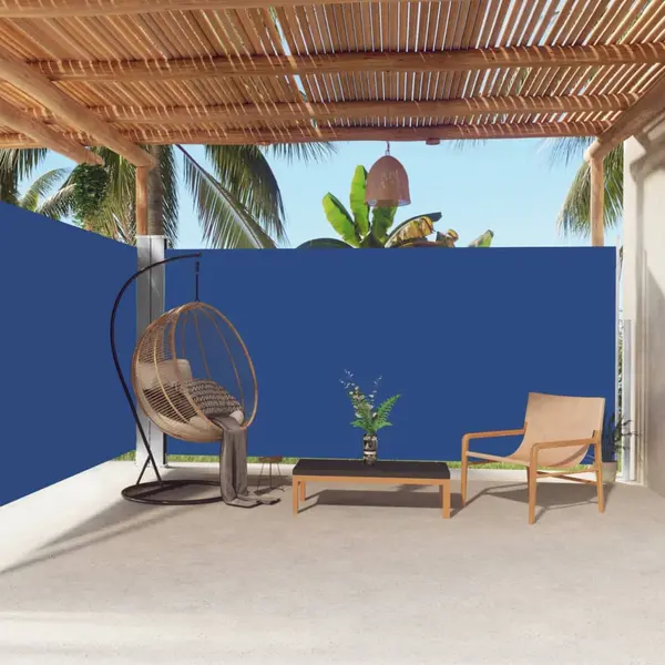 Gossi copertina laterala retractabila, albastru, 180x600 cm