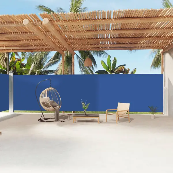 Gossi copertina laterala retractabila, albastru, 200x1200 cm