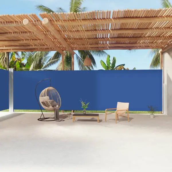 Gossi copertina laterala retractabila, albastru, 220x1200 cm