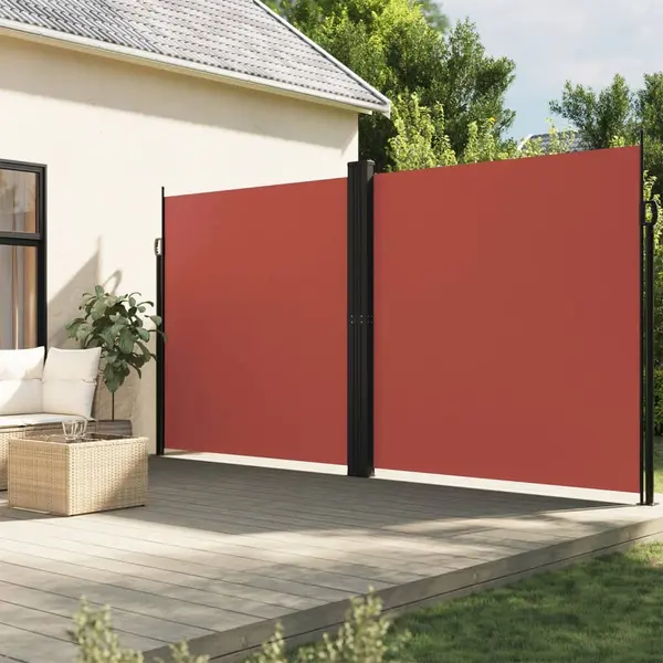 Gossi copertina laterala retractabila, caramiziu, 200x1200 cm