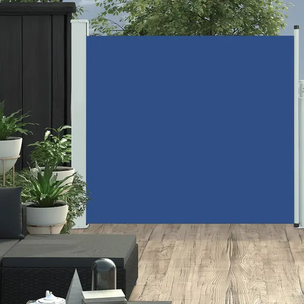 Gossi copertina laterala retractabila de terasa, albastru, 170x300 cm