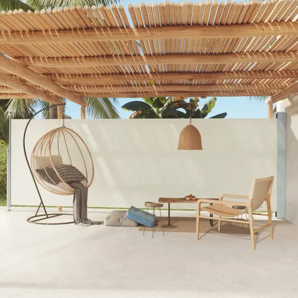 Gossi copertina laterala retractabila de terasa, crem, 180x600 cm