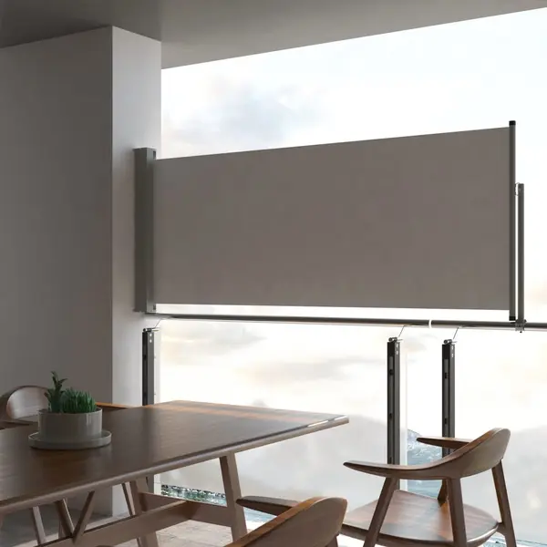 Gossi copertina laterala retractabila de terasa, gri, 100 x 300 cm
