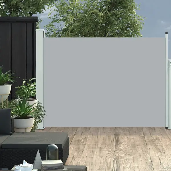 Gossi copertina laterala retractabila de terasa, gri, 120 x 500 cm