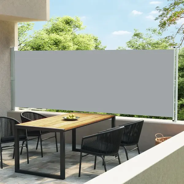 Gossi copertina laterala retractabila de terasa, gri, 600 x 160 cm