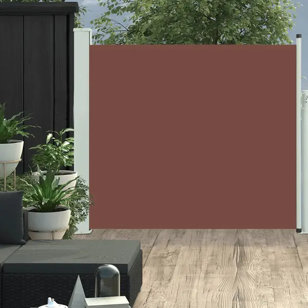 Gossi copertina laterala retractabila de terasa, maro, 100 x 300 cm