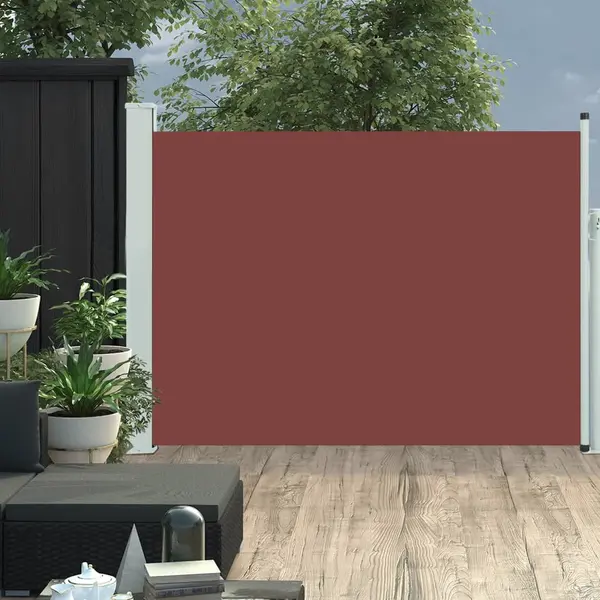 Gossi copertina laterala retractabila de terasa, maro, 100 x 500 cm