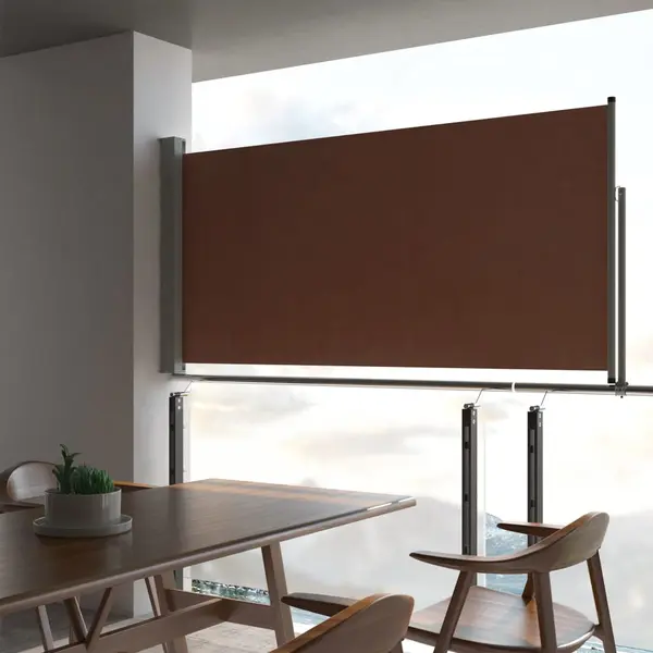 Gossi copertina laterala retractabila de terasa, maro, 120 x 300 cm