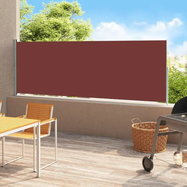 Gossi copertina laterala retractabila de terasa, maro, 180x500 cm