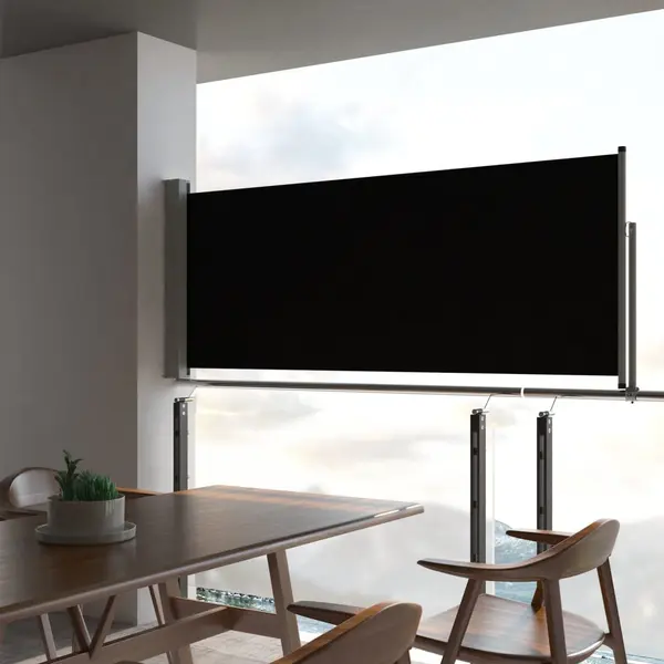 Gossi copertina laterala retractabila de terasa, negru, 100 x 300 cm