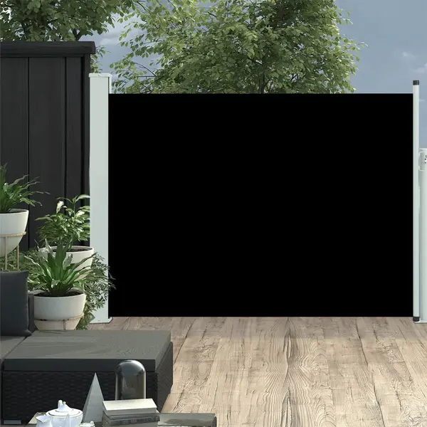 Gossi copertina laterala retractabila de terasa, negru, 120x500 cm