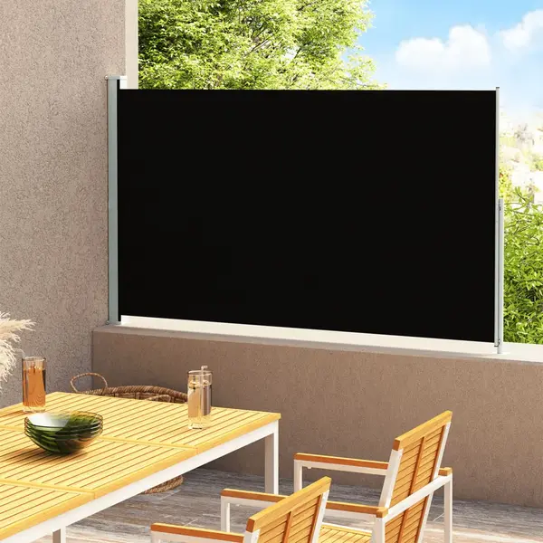 Gossi copertina laterala retractabila de terasa, negru, 180x300 cm