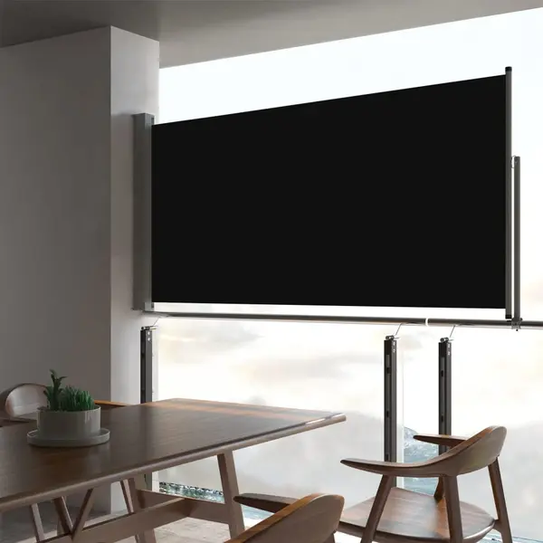 Gossi copertina laterala retractabila de terasa, negru, 80 x 300 cm