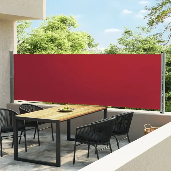 Gossi copertina laterala retractabila de terasa, rosu, 140x600 cm