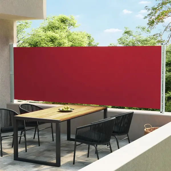 Gossi copertina laterala retractabila de terasa, rosu, 600 x 160 cm