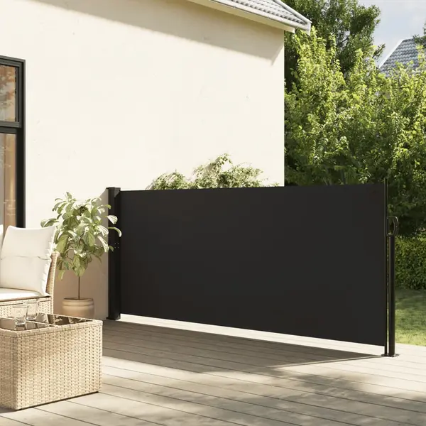 Gossi copertina laterala retractabila, negru, 120 x 600 cm