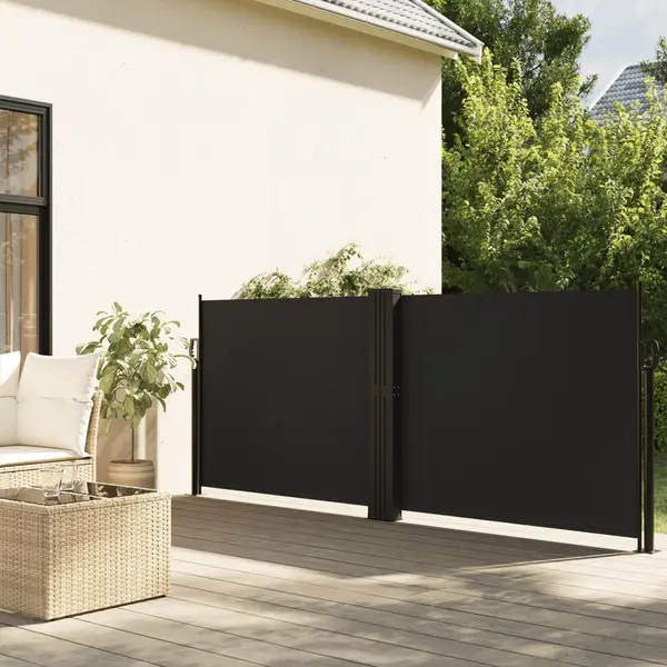 Gossi copertina laterala retractabila, negru, 120 x 600 cm
