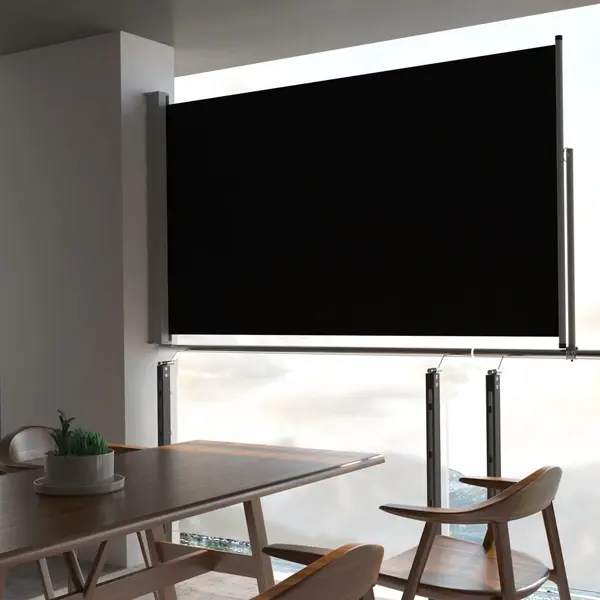 Gossi copertina laterala retractabila, negru, 140 x 300 cm