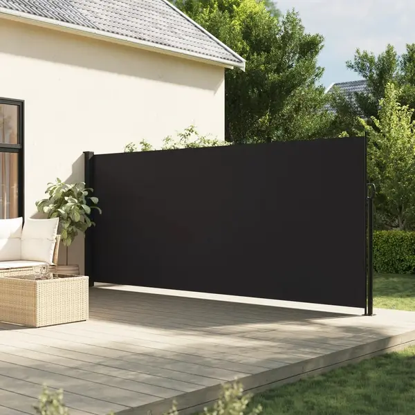 Gossi copertina laterala retractabila, negru, 160 x 600 cm