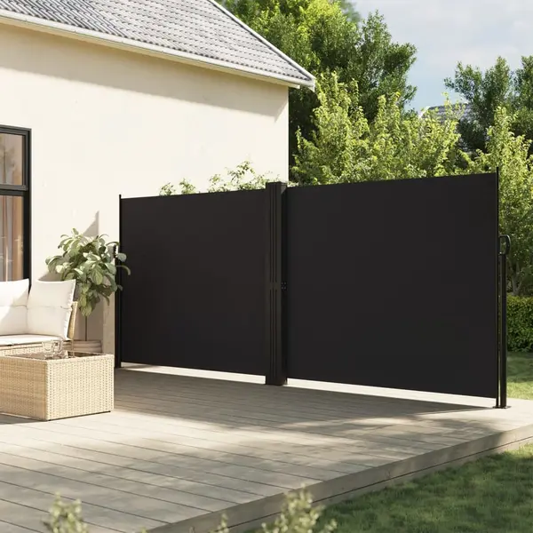 Gossi copertina laterala retractabila, negru, 160 x 600 cm