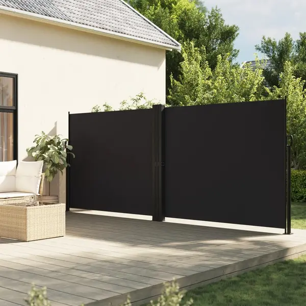 Gossi copertina laterala retractabila, negru, 160x1000 cm