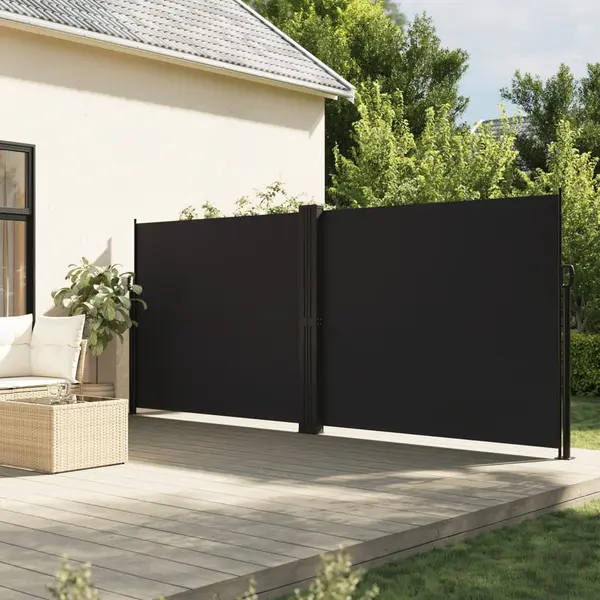 Gossi copertina laterala retractabila, negru, 180x1000 cm