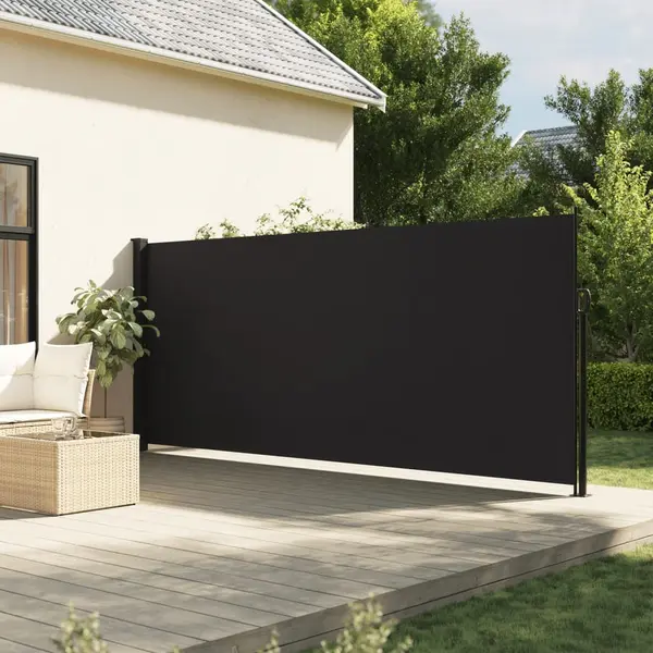 Gossi copertina laterala retractabila, negru, 180x600 cm