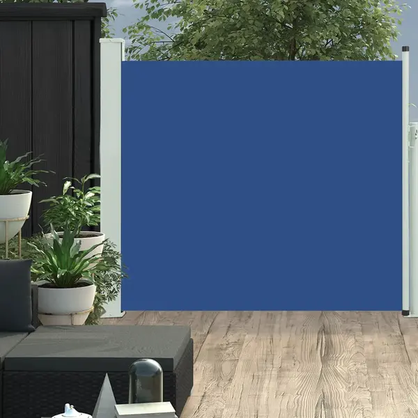Gossi copertina laterala retractabila terasa, albastru, 100x300 cm