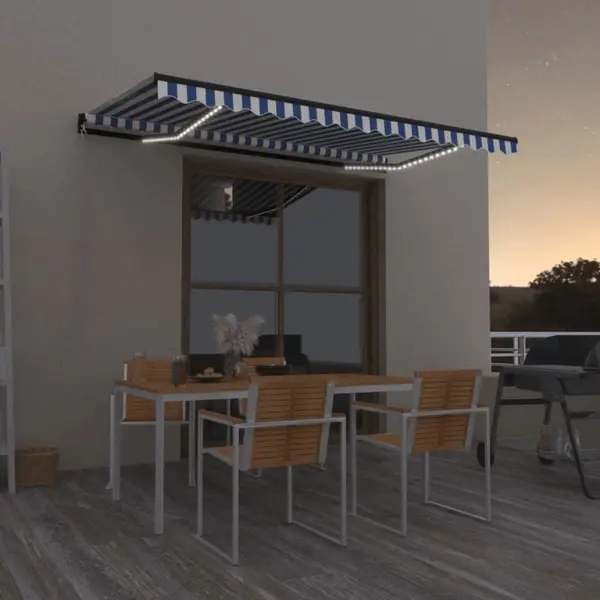 Gossi copertina manuala cu led, albastru si alb, 450x350 cm