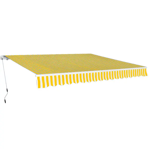 Gossi copertina pliabila, actionare manuala, 400 cm, galben/alb