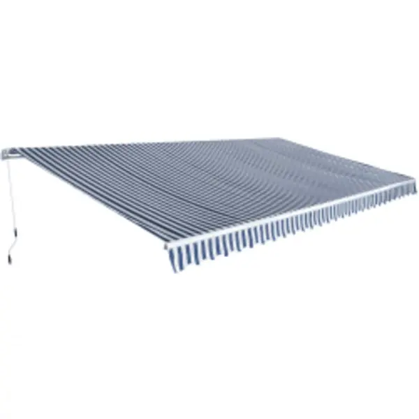 Gossi copertina pliabila actionata manual, albastru/alb, 600 cm