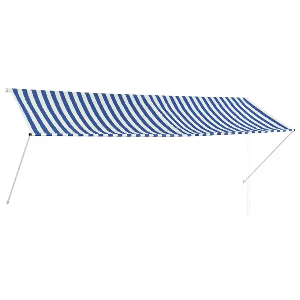 Gossi copertina retractabila, albastru si alb, 350 x 150 cm