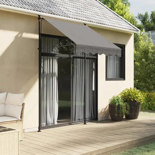 Gossi copertina retractabila, antracit, 150x150 cm, tesatura si otel