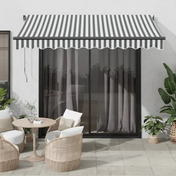 Gossi copertina retractabila automat, antracit/alb, 300x250 cm